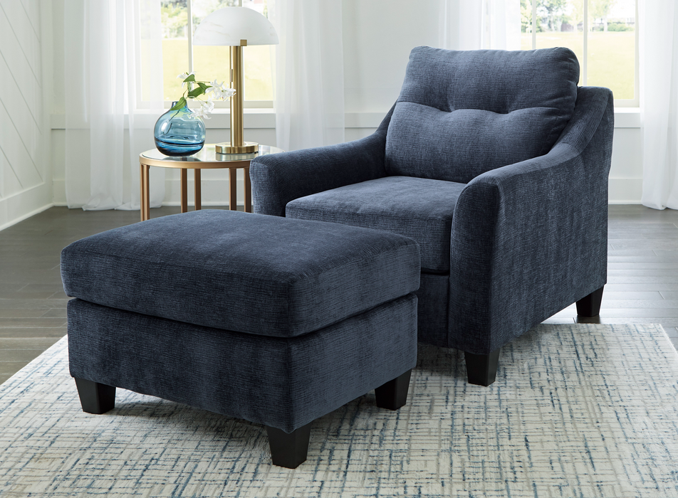 Amity Bay Ink Chair & Ottoman