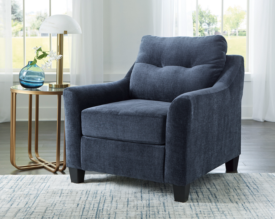 Amity Bay Ink Chair & Ottoman