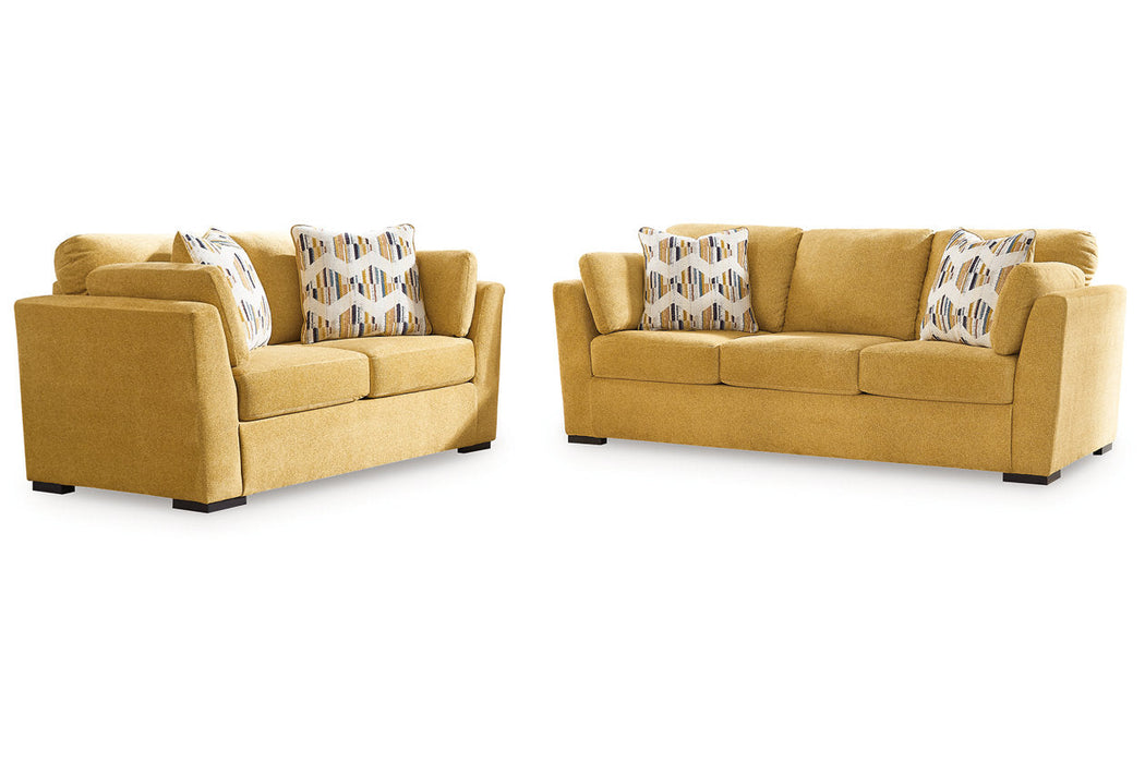 Keerwick Sunflower Living Room Set -  Ashley - Lara Furniture