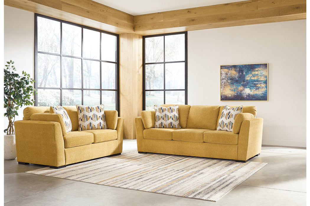 Keerwick Sunflower Living Room Set -  Ashley - Lara Furniture