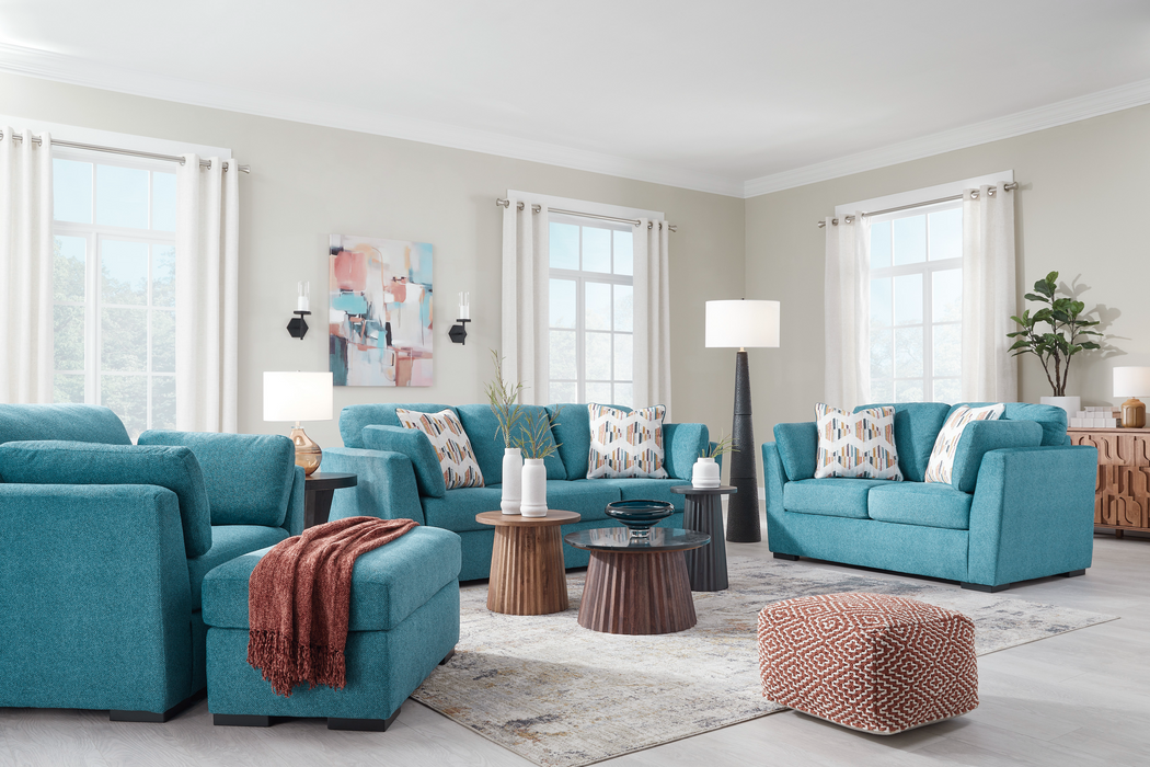 Keerwick Teal Living Room Set