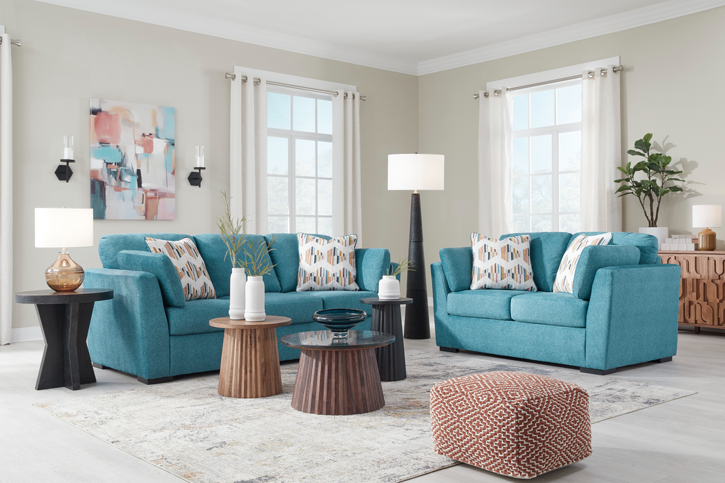 Keerwick Teal Living Room Set