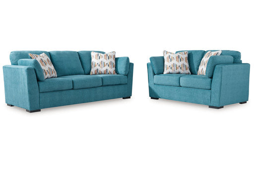 Keerwick Teal Living Room Set -  Ashley - Lara Furniture