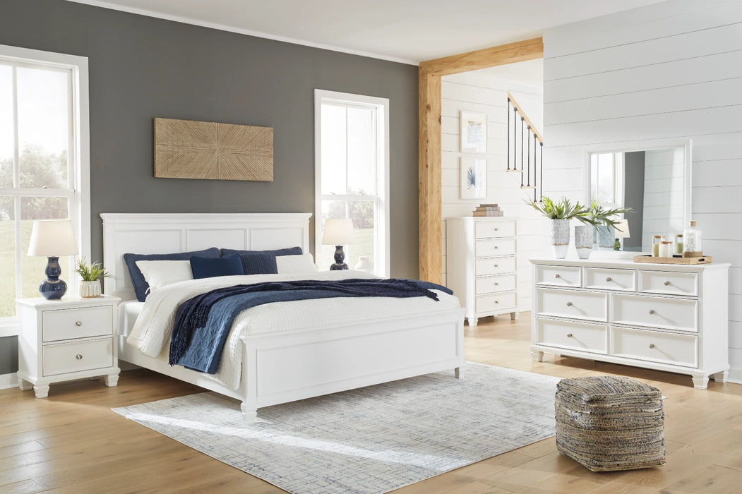 Fortman White Full Panel Bedroom Set