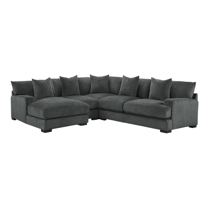 Worchester Dark Gray 4-Piece LAF Modular Sectional