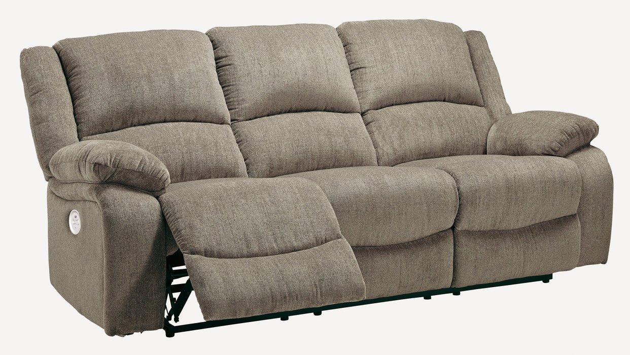 Draycoll Pewter Power Reclining Living Room Set - Lara Furniture