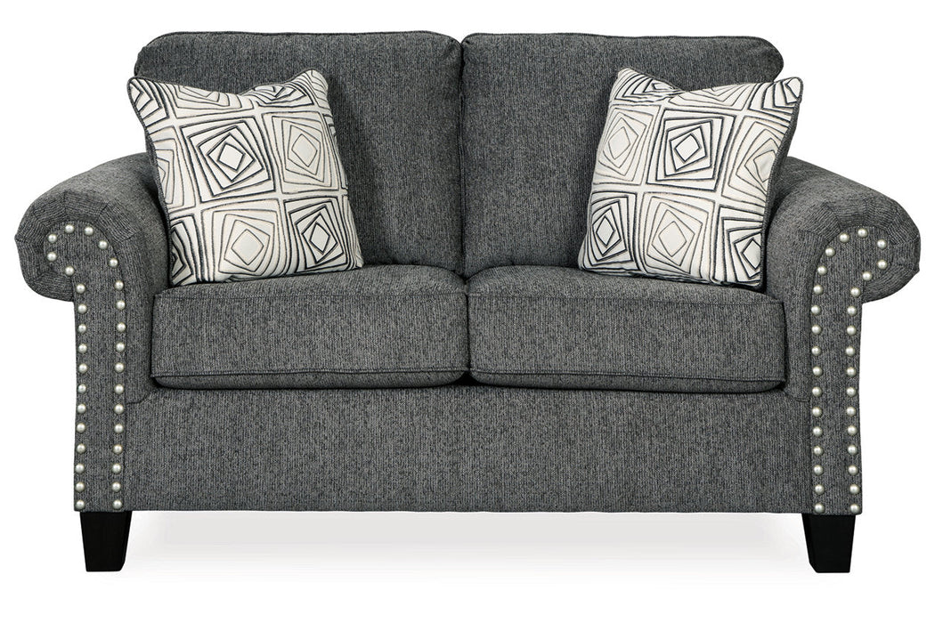 Agleno Charcoal Sofa and Loveseat -  Ashley - Lara Furniture