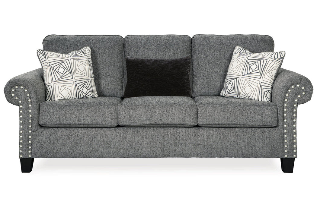 Agleno Charcoal Sofa and Loveseat -  Ashley - Lara Furniture