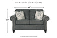 Agleno Charcoal Sofa and Loveseat -  Ashley - Lara Furniture