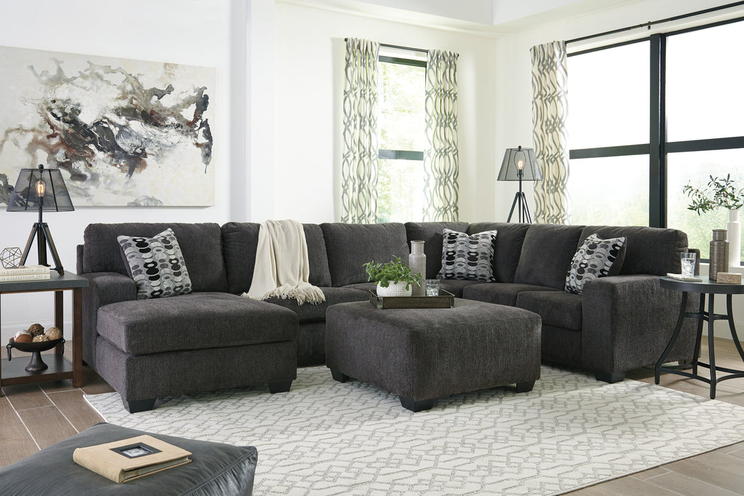 Ballinasloe Smoke LAF Sectional - Ashley - Lara Furniture