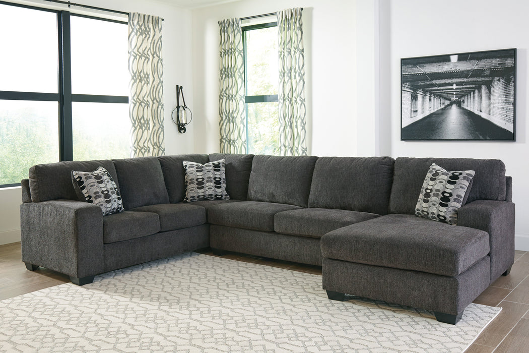 Ballinasloe Smoke RAF Sectional - Lara Furniture