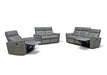 8501 Dark Grey W/Manual Recliner Set - Lara Furniture