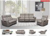 8501 Light Grey W/Manual Recliners Set - Lara Furniture