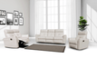 8501 White W/Manual Recliners Set - Lara Furniture