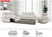 8501 White W/Manual Recliners Set - Lara Furniture