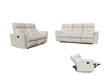 8501 White W/Manual Recliners Set - Lara Furniture