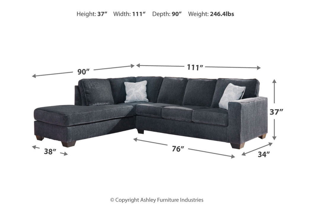 Altari Slate LAF Sectional -  - Lara Furniture