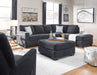 Altari Slate RAF Full Sleeper Sectional - Lara Furniture