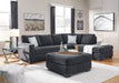 Altari Slate RAF Full Sleeper Sectional - Lara Furniture