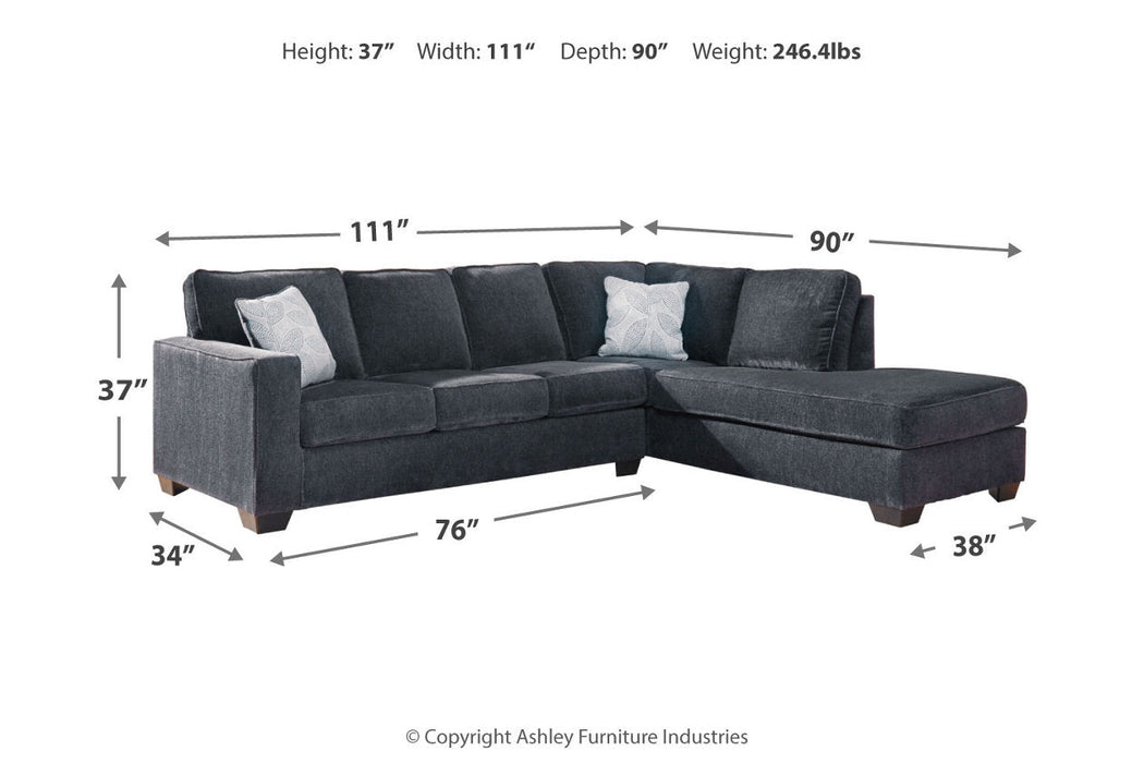 Altari Slate RAF Sectional - Ashley - Lara Furniture