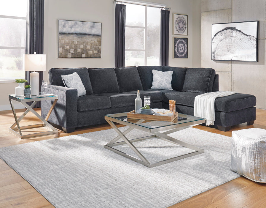 Altari Slate RAF Full Sleeper Sectional - Lara Furniture