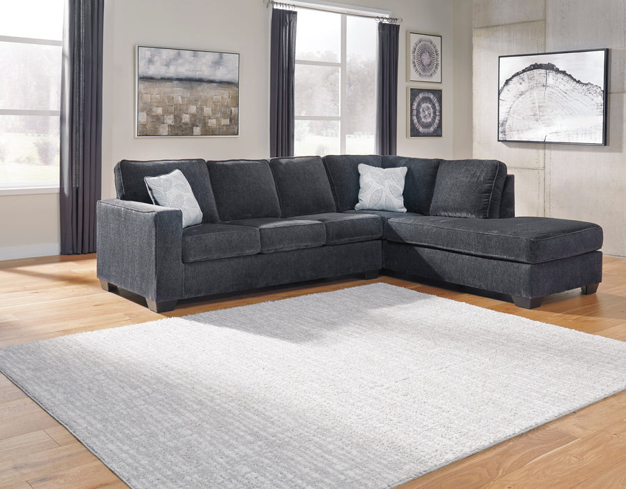 Altari Slate RAF Full Sleeper Sectional - Lara Furniture