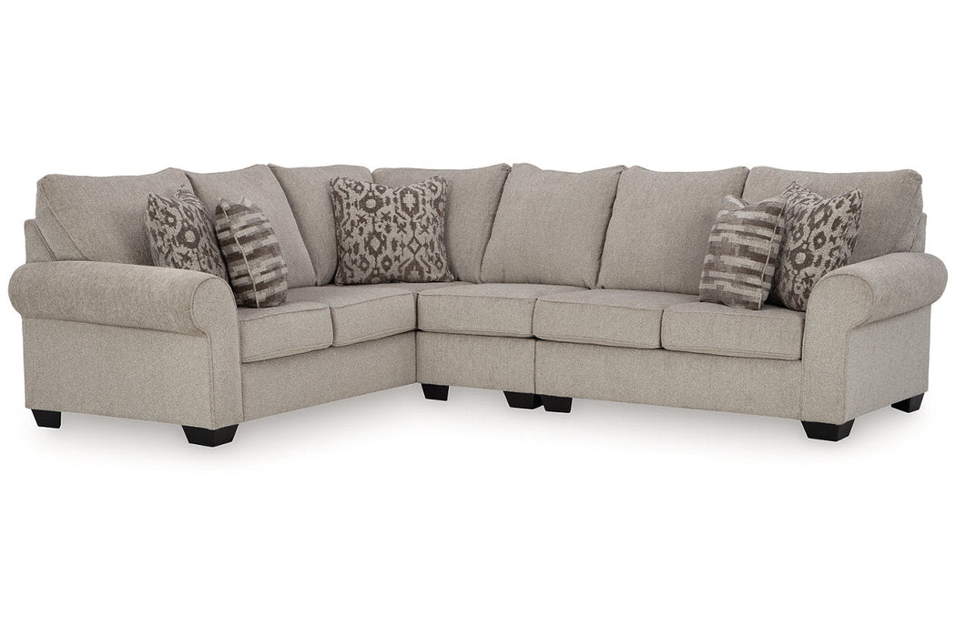 Claireah Umber 3-Piece LAF Sectional