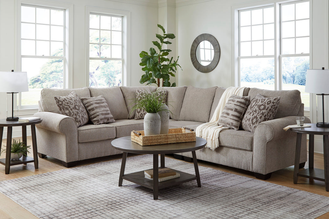 Claireah Umber 3-Piece LAF Sectional