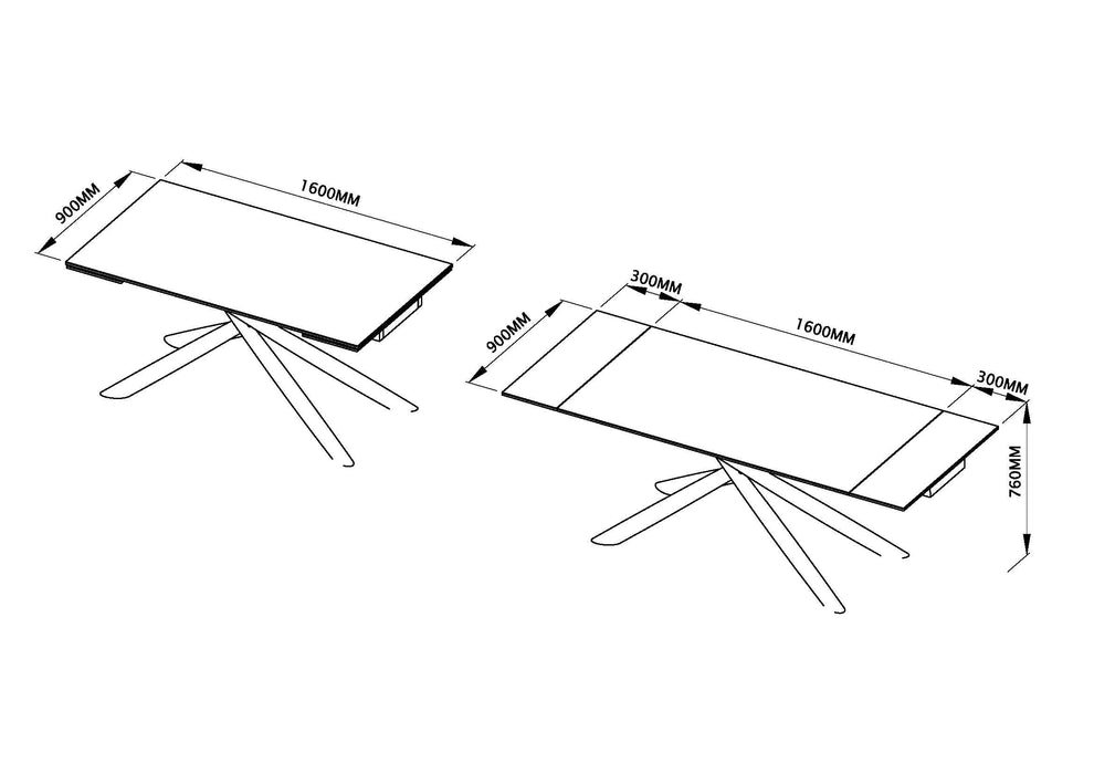 9063 Dining Table With 1313 Chairs Set - Lara Furniture