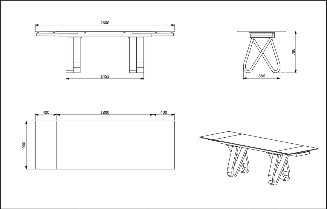 9086 Table - i32077 - Lara Furniture