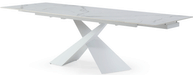 9113 Dinning Table White W/Ext - i29432 - Lara Furniture