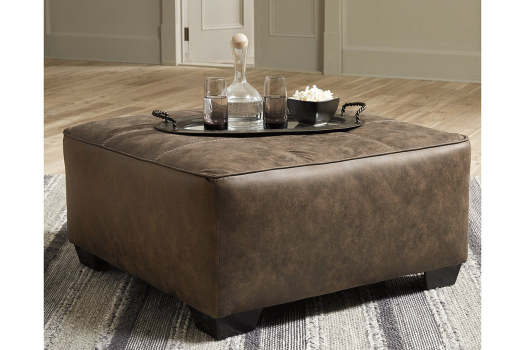 Abalone Oversized Chocolate  Accent Ottoman