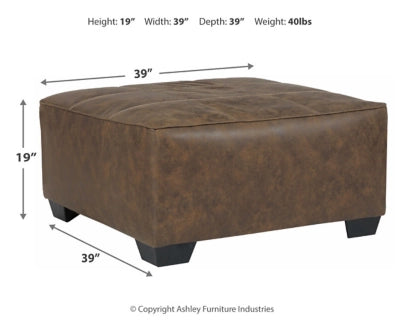 Abalone Oversized Chocolate  Accent Ottoman