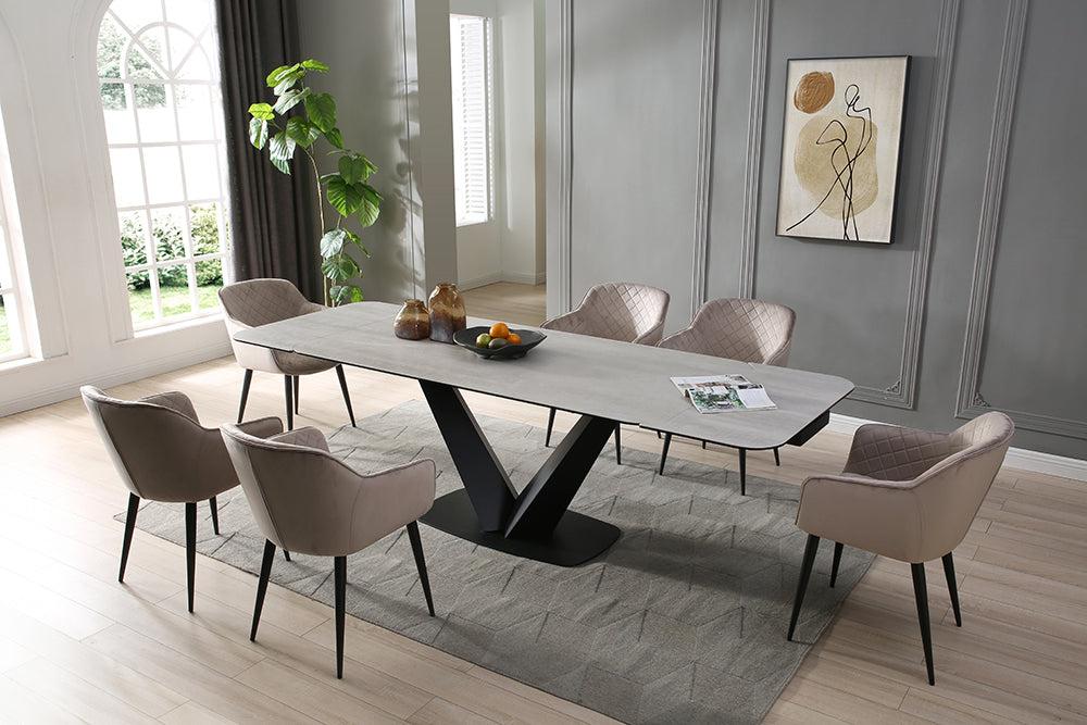 9189 Table With 1117 Chairs Set - Lara Furniture