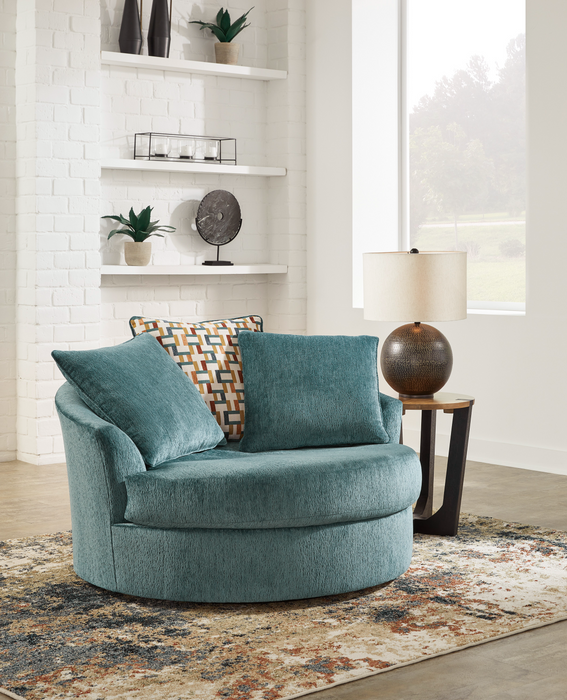 Laylabrook Teal Chair and Ottoman