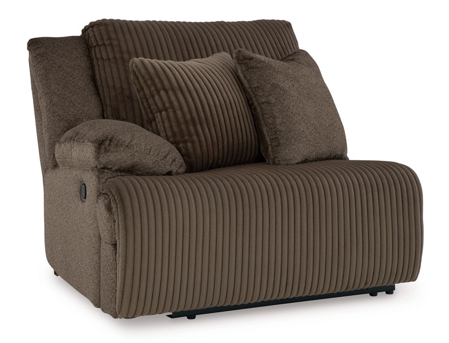 Top Tier 3-Piece Chocolate Reclining RAF Sectional Sofa with Chaise