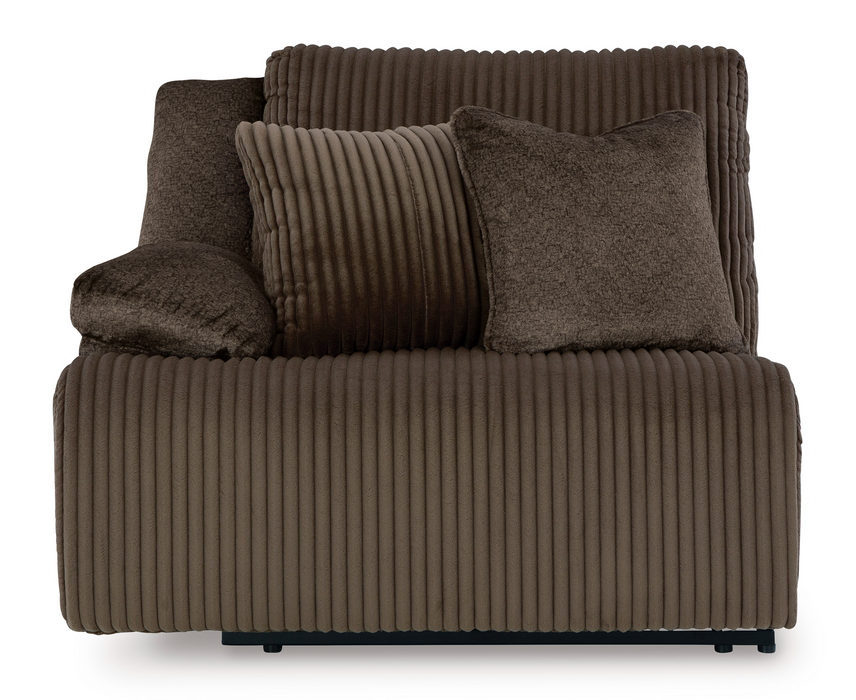 Top Tier 3-Piece Chocolate Reclining RAF Sectional Sofa with Chaise