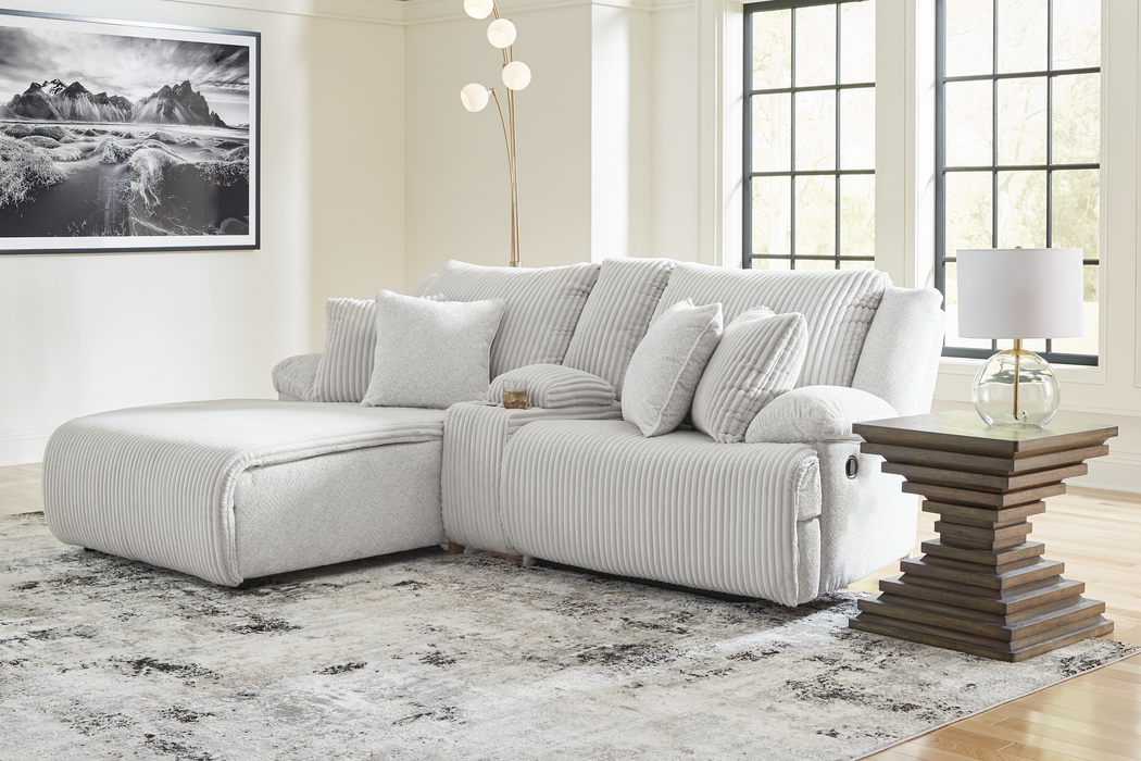 Top Tier 3-Piece Alloy Reclining LAF Sectional Sofa with Chaise