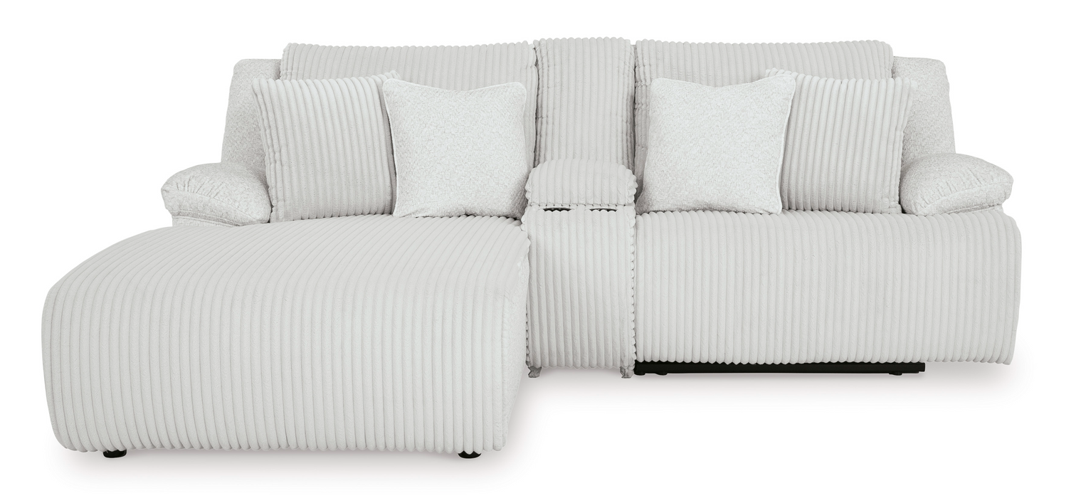 Top Tier 3-Piece Alloy Reclining LAF Sectional Sofa with Chaise