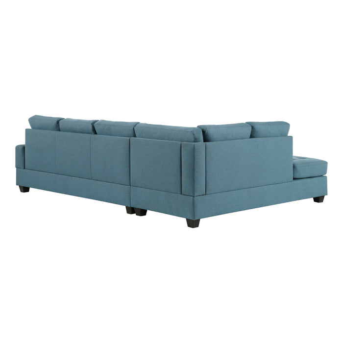 Dunstan Blue Reversible Sectional