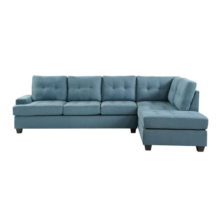 Dunstan Blue Reversible Sectional