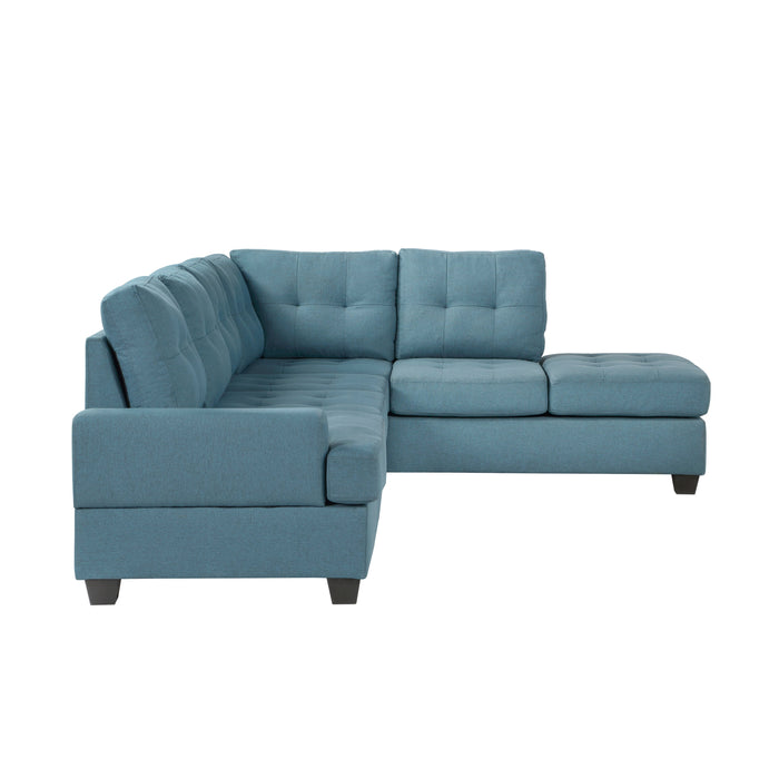 Dunstan Blue Reversible Sectional