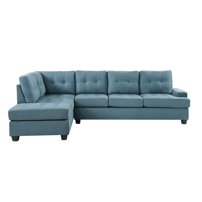 Dunstan Blue Reversible Sectional