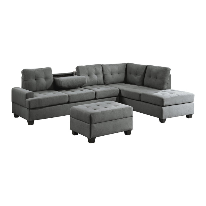 Dunstan Dark Gray Reversible Sectional