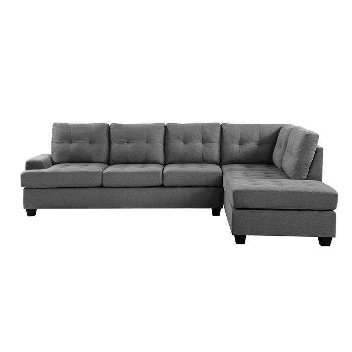 Dunstan Dark Gray Reversible Sectional