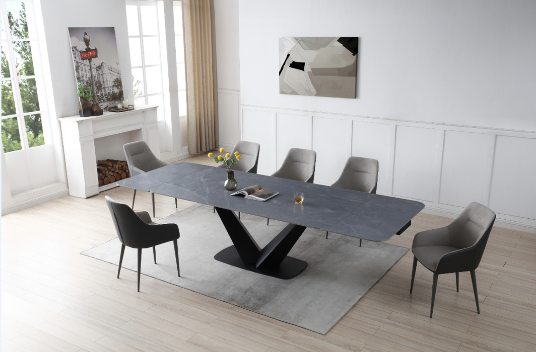 9436 Dining Table With 1254 Chairs Set - Lara Furniture