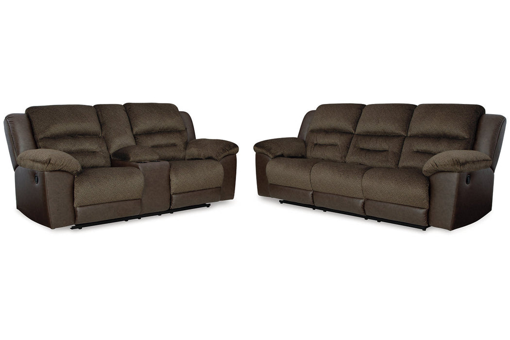 Dorman Chocolate Reclining Living Room Set -  Ashley - Lara Furniture