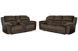 Dorman Chocolate Reclining Living Room Set -  Ashley - Lara Furniture