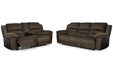 Dorman Chocolate Reclining Living Room Set -  Ashley - Lara Furniture