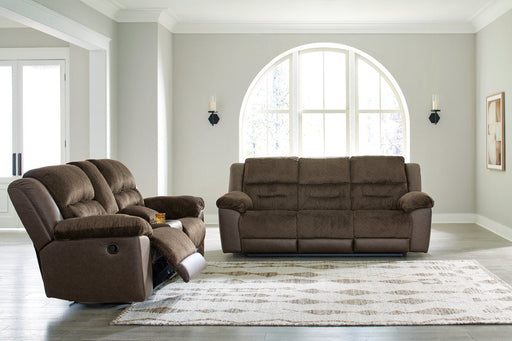 Dorman Chocolate Reclining Living Room Set -  Ashley - Lara Furniture